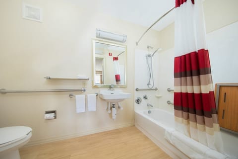 Business Room, 1 King Bed, Accessible, Non Smoking | Bathroom | Combined shower/tub, free toiletries, towels, soap