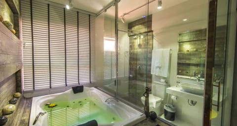 Luxury Room | Bathroom | Shower, free toiletries, hair dryer, towels