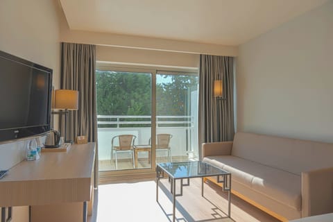 Deluxe Room (Land View) | Minibar, in-room safe, desk, iron/ironing board