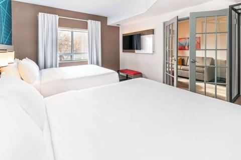 2 Queen Beds, 1 Bedroom Suite | 1 bedroom, hypo-allergenic bedding, desk, laptop workspace