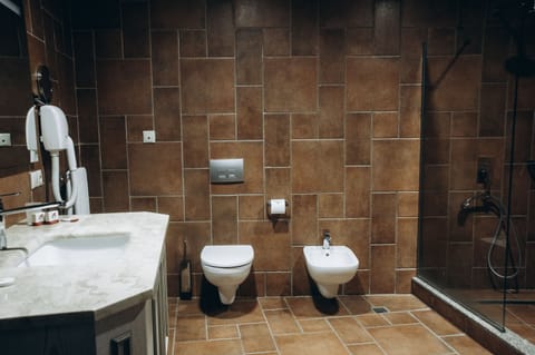 Executive Suite | Bathroom | Shower, free toiletries, hair dryer, bidet