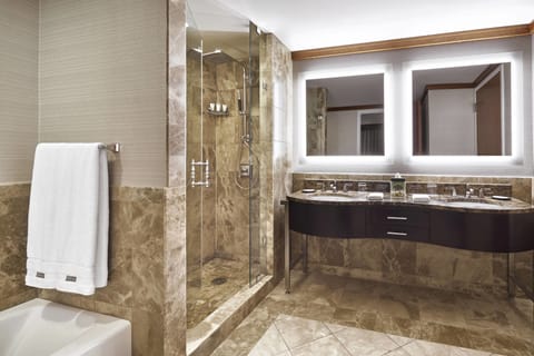 Presidential Suite, 1 King Bed | Bathroom | Combined shower/tub, rainfall showerhead, designer toiletries