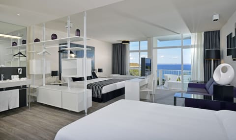 Panoramic Sea View Suite 3 adults | Premium bedding, minibar, in-room safe, iron/ironing board
