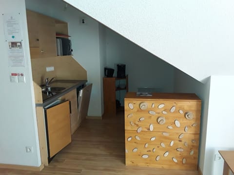 Comfort Studio (N° 22) | Private kitchen | Full-size fridge, microwave, stovetop, dishwasher