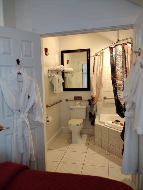 Deluxe Room, 1 Queen Bed, Hot Tub ( (5, 6, 8, 12, 16)) | Bathroom | Designer toiletries, hair dryer, bathrobes, towels