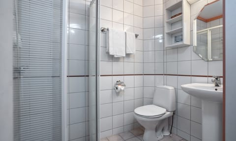 Standard Double Room, Non Smoking | Bathroom | Shower, hair dryer, towels