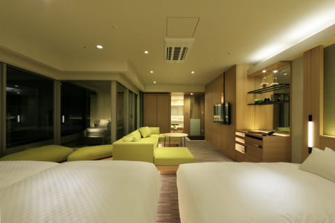 Suite Room with Open-air Bath, Non Smoking | Free WiFi, bed sheets