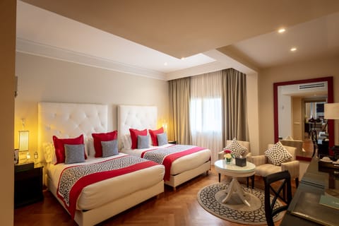 Junior Suite, 2 Twin Beds, City View | Egyptian cotton sheets, premium bedding, down comforters