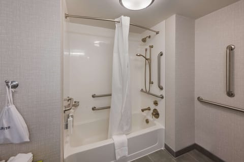 Room, 1 King Bed, Accessible, Bathtub (Mobility & Hearing) | Bathroom shower