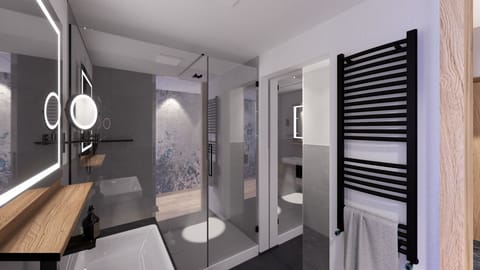 Deluxe Double Room | Bathroom | Combined shower/tub, free toiletries, hair dryer, bathrobes