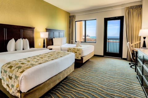 Room, 2 Queen Beds, Ocean View | Premium bedding, in-room safe, desk, blackout drapes