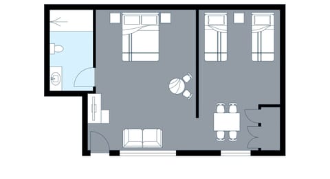 Family Room, 2 Bedrooms | Floor plan