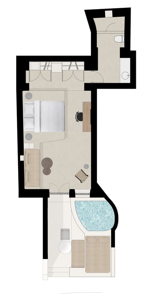 Honeymoon Suite, Jetted Tub | Floor plan