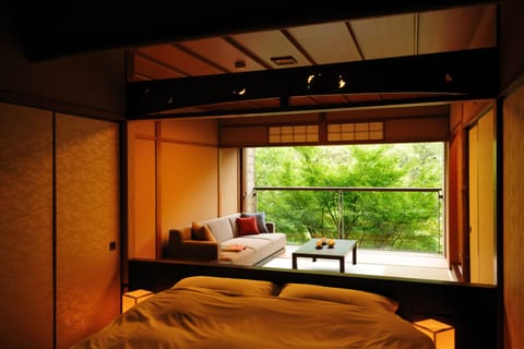 Japanese-style Room with River View TD2 | Minibar, in-room safe, desk, laptop workspace