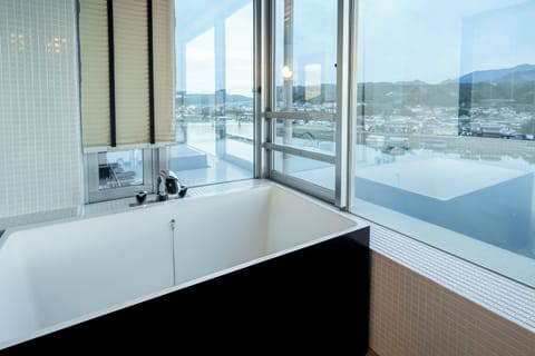 [River View] Premium Japanese Western Style Room 601, with Hot Spring / Semi-Open-air Bath | In-room safe, free WiFi, bed sheets