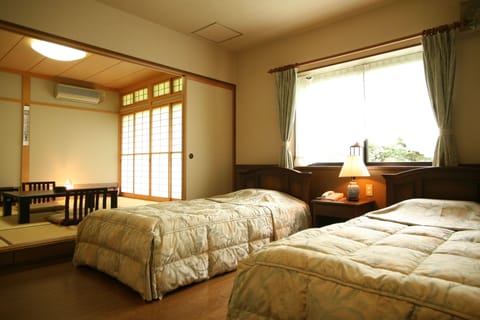 Japanese Western Style Room, New Building, Private Open Air Bath | Free WiFi, bed sheets