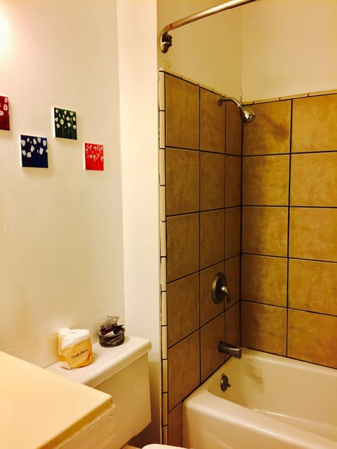 Standard Room, 1 King Bed | Bathroom | Rainfall showerhead, free toiletries, hair dryer, towels