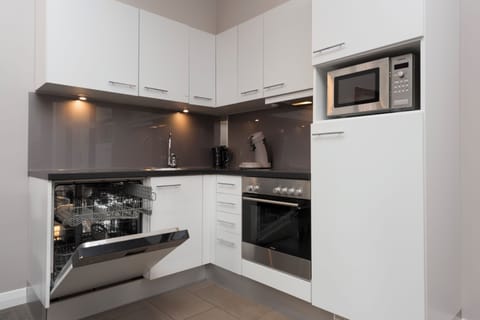 Studio | Private kitchen | Full-size fridge, microwave, electric kettle, toaster