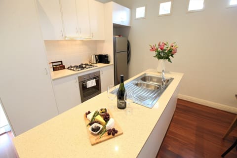 Healesville House | Private kitchen | Fridge, microwave, oven, stovetop