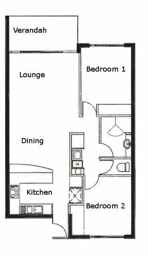 Standard Apartment, 2 Bedrooms | Floor plan