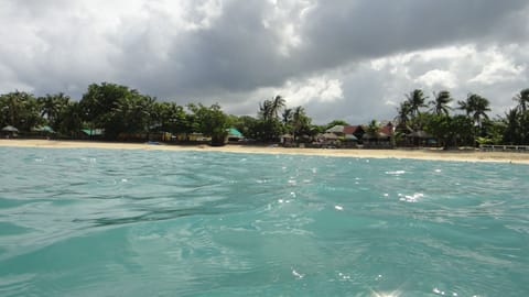 On the beach, sun loungers, snorkeling, kayaking