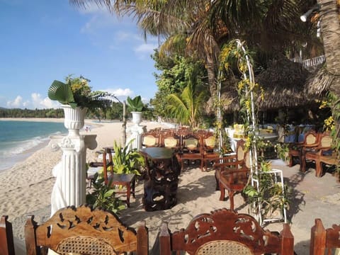 Outdoor wedding area