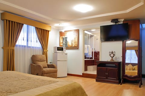 Family Room, Refrigerator & Microwave, Tower | 1 bedroom, premium bedding, in-room safe, individually decorated