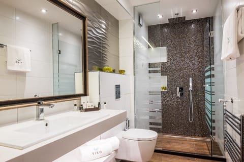 Superior Apartment | Bathroom | Shower, free toiletries, hair dryer, slippers