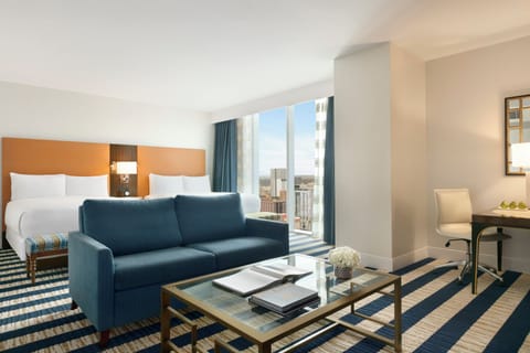 Junior Suite, 2 Queen Beds | Premium bedding, pillowtop beds, minibar, in-room safe