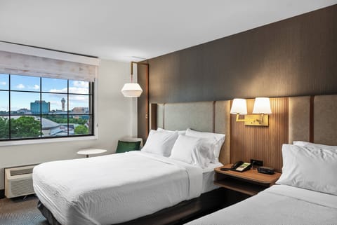 Premium Room, 2 Queen Beds (Canadian Skyline View) | In-room safe, desk, laptop workspace, blackout drapes