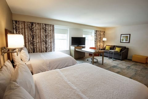 Studio, 2 Queen Beds, Accessible, Bathtub (Mobility & Hearing) | Premium bedding, in-room safe, desk, blackout drapes
