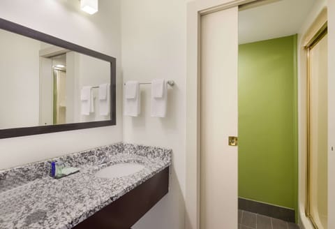 Standard Room, 1 Queen Bed, Non Smoking | Bathroom | Free toiletries, hair dryer, towels