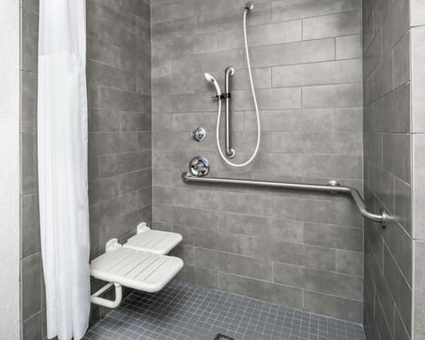 Suite, 1 King Bed, Accessible, Non Smoking | Bathroom shower