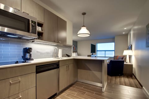 Studio Suite, 2 Queen Beds | Private kitchen | Microwave, coffee/tea maker, cookware/dishes/utensils