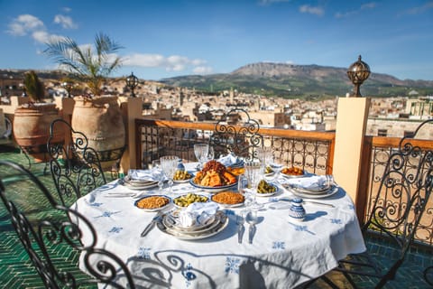 Breakfast, lunch, dinner served; Moroccan cuisine 