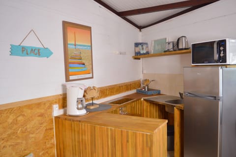 Studio, Beach View (Bungalow 3 pax) | Private kitchen | Full-size fridge, microwave, stovetop, electric kettle