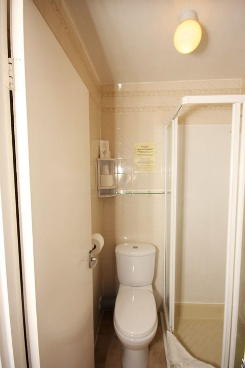 Twin Room | Bathroom | Shower, free toiletries, hair dryer, towels