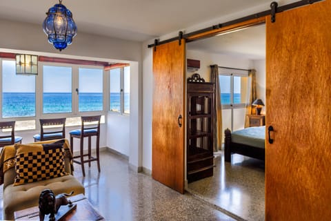 Family Condo, 3 Bedrooms, Sea View | Living area | 32-inch flat-screen TV with digital channels, TV, Netflix