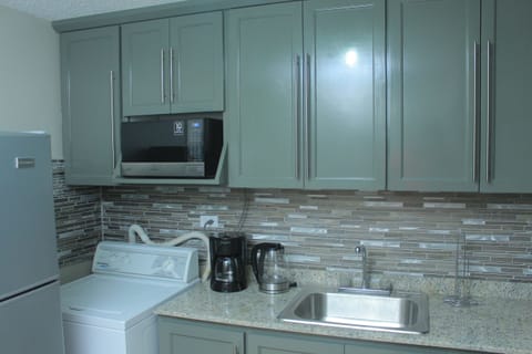 Design Apartment, 2 Bedrooms, City View, Corner | Private kitchen | Full-size fridge, microwave, oven, stovetop