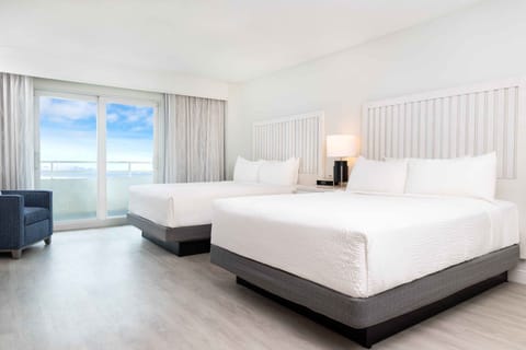 Standard Room, Two Queen Beds, Oceanfront  | Egyptian cotton sheets, premium bedding, in-room safe, desk