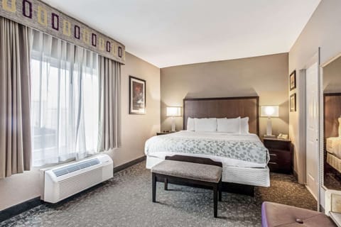 Deluxe Suite, 1 King Bed, Non Smoking | Premium bedding, desk, blackout drapes, iron/ironing board
