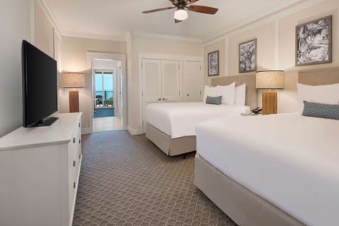 Club Suite (Club Floor Ocean Club Two Queen) | 1 bedroom, premium bedding, pillowtop beds, in-room safe