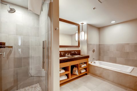 Condo, 2 Bedrooms | Bathroom | Combined shower/tub, free toiletries, hair dryer, bathrobes