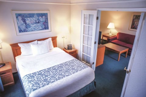 Deluxe Suite, 1 Queen Bed, Non Smoking | Premium bedding, desk, laptop workspace, iron/ironing board