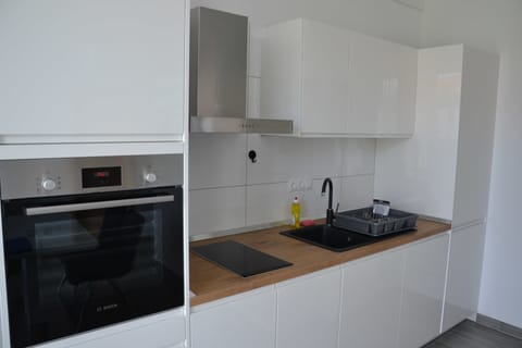 Standard Studio Suite | Private kitchen | Fridge, microwave, oven, stovetop