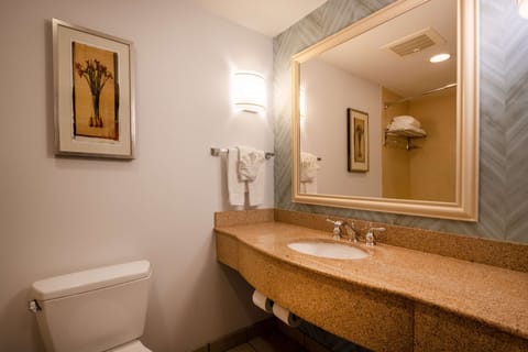 Room, 2 Queen Beds | Bathroom | Hair dryer, towels, soap, shampoo