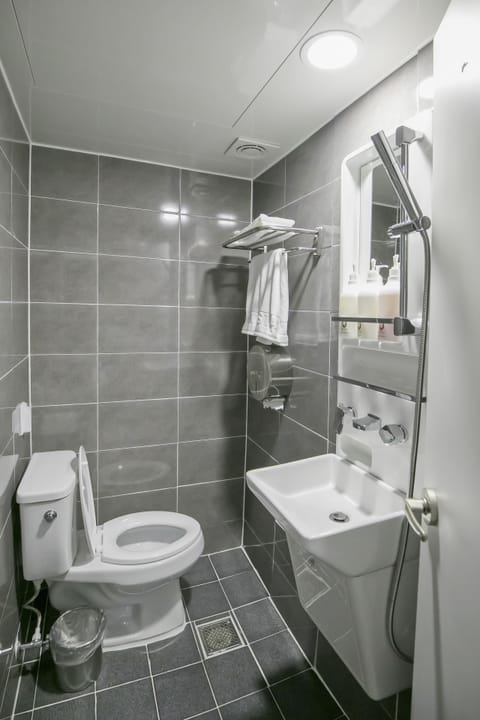 Economy Twin Room | Bathroom | Shower, free toiletries, hair dryer, slippers