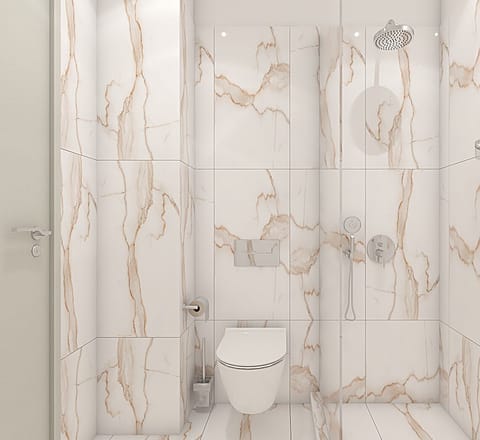 Basic Triple Room | Bathroom | Shower, hair dryer, towels