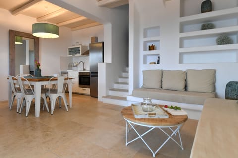 Duplex, 3 Bedrooms, Sea View (Dimitra) | Living area | LED TV