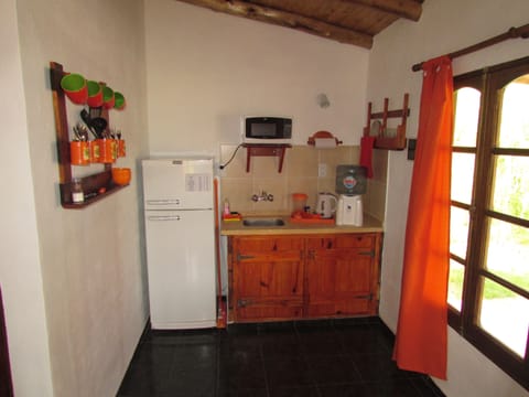 Cabin | Private kitchen | Full-size fridge, microwave, stovetop, electric kettle